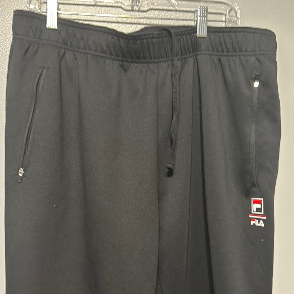 Fila Black Joggers with Red Logo - Picture 2 of 4